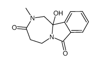 1,4,5,11b-tetrahydro-11b-hydroxy-2-methyl<1,4>-diazepino<2,1-a>isoindole-3,7(2H)-dione Structure