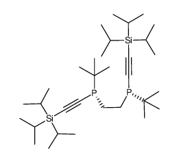 (S,S)-1,2-bis(tert-butyl(triisopropylsilylethynyl)phosphino)ethane结构式