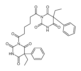 5-ethyl-1-[6-(5-ethyl-2,4,6-trioxo-5-phenyl-1,3-diazinan-1-yl)-6-oxohexanoyl]-5-phenyl-1,3-diazinane-2,4,6-trione结构式