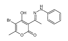 5-bromo-4-hydroxy-6-methyl-3-(1-(2-phenylhydrazono)ethyl)-2H-pyran-2-one结构式