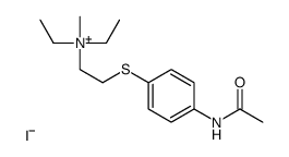 2-(4-acetamidophenyl)sulfanylethyl-diethyl-methyl-azanium iodide Structure
