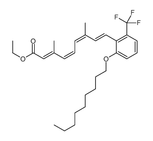 ethyl (2E,4E,6E,8E)-3,7-dimethyl-9-[2-nonoxy-6-(trifluoromethyl)phenyl]nona-2,4,6,8-tetraenoate Structure