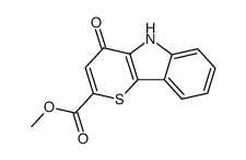 Thiopyrano<3,2-b>indol-4(5H)-on-2-carbonsaeuremethylester结构式