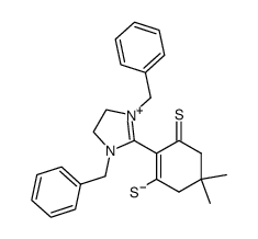 1,3-dibenzyl-2-(4,4-dimethyl-2,5-bisthioxocyclohexylidene)imidazolidine结构式