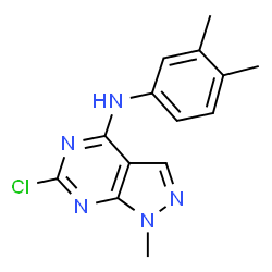 6-Chloro-N-(3,4-dimethylphenyl)-1-methyl-1H-pyrazolo[3,4-d]pyrimidin-4-amine structure