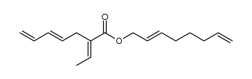 (2E,4E)-(E)-octa-2,7-dien-1-yl 2-ethylidenehepta-4,6-dienoate结构式