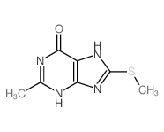 6H-Purin-6-one,1,9-dihydro-2-methyl-8-(methylthio)- Structure