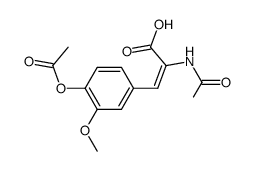 (E)-3-(4-Acetoxy-3-methoxy-phenyl)-2-acetylamino-acrylic acid Structure