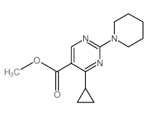 METHYL 4-CYCLOPROPYL-2-(PIPERIDIN-1-YL)PYRIMIDINE-5-CARBOXYLATE structure