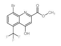 Methyl 8-bromo-4-hydroxy-5-(trifluoromethyl)quinoline-2-carboxylate structure