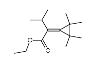 1-(1-ethoxycarbonyl-2-methylpropylidene)-2,2,3,3-tetramethyl-cyclopropane Structure