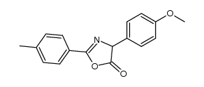 4-(4-methoxyphenyl)-2-(4-methylphenyl)-5(4H)-oxazolone结构式