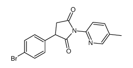3-(4-bromophenyl)-1-(5-methylpyridin-2-yl)pyrrolidine-2,5-dione结构式