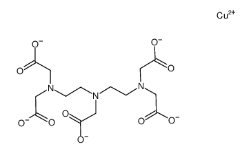[N,N-bis[2-[bis(carboxymethyl)amino]ethyl]glycinato(5-)]cuprate(3-)结构式