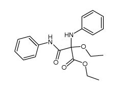 2-ethoxy-2-phenylaminomalonic acid monoethyl ester N-phenylcarboxamide结构式