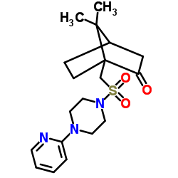 7,7-Dimethyl-1-({[4-(2-pyridinyl)-1-piperazinyl]sulfonyl}methyl)bicyclo[2.2.1]heptan-2-one Structure