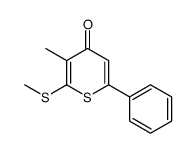 3-methyl-2-methylsulfanyl-6-phenylthiopyran-4-one Structure