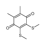 2,3-dimethyl-5,6-bis(methylsulfanyl)cyclohexa-2,5-diene-1,4-dione结构式