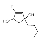 1-butyl-4-fluorocyclopent-4-ene-1,3-diol结构式