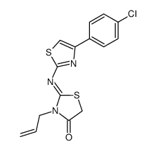 3-allyl-2-((4-(4-chlorophenyl)thiazol-2-yl)imino)thiazolidin-4-one结构式