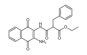 3-(3-Amino-1,4-dihydro-1,4-dioxo-2-naphthylamino)-2-benzyl-3-oxopropionsaeure-ethylester结构式