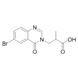 3-(6-溴-4-氧代喹唑啉-3(4H)-基)-2-甲基丙酸结构式