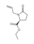 (S)-1-allyl-5-oxo-pyrrolidine-2-carboxylic acid ethyl ester Structure