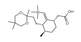 2,5,5-trimethyl-2-[2'-[4''-(carboxymethyl)-1''(R)-methyl-3''-[(trimethylsilyl)methylene]cyclohex-2''-yl]ethyl]-1,3-dioxane Structure