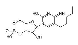 4-amino-1-[(6R,7R)-2,7-dihydroxy-2-oxo-4a,6,7,7a-tetrahydro-4H-furo[3,2-d][1,3,2]dioxaphosphinin-6-yl]-5-pentylpyrimidin-2-one Structure