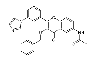2-[(3-imidazol-1-yl)-phenyl]-3-benzyloxy-6-acetamido-4H-1-benzopyran-4-one Structure