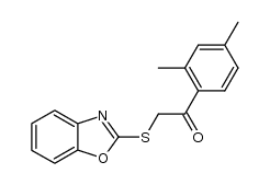 2-(benzo[d]oxazol-2-ylthio)-1-(2,4-dimethylphenyl)ethanone Structure