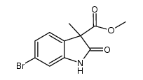 methyl 6-bromo-3-methyl-2-oxo-2,3-dihydro-1H-indole-3-carboxylate Structure