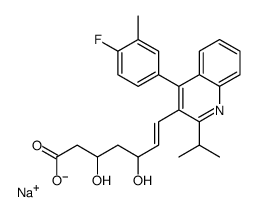 sodium,(E)-7-[4-(4-fluoro-3-methylphenyl)-2-propan-2-ylquinolin-3-yl]-3,5-dihydroxyhept-6-enoate Structure