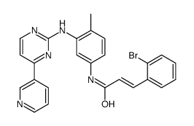 (E)-3-(2-bromophenyl)-N-[4-methyl-3-[(4-pyridin-3-ylpyrimidin-2-yl)amino]phenyl]prop-2-enamide Structure