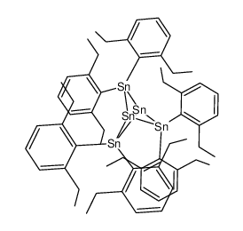 hexakis(2,6-diethylphenyl)pentastanna{1.1.1}propellane结构式