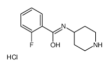 2-fluoro-N-(4-piperidyl)benzamide hydrochloride结构式