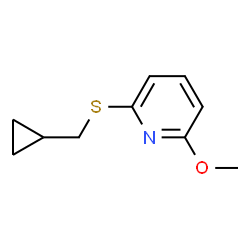 Pyridine,2-[(cyclopropylmethyl)thio]-6-methoxy-(9CI) structure