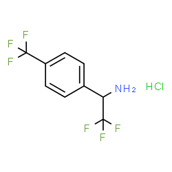 2,2,2-Trifluoro-1-(4-trifluoromethyl-phenyl)-ethylamine hydrochloride structure