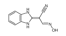 Propanenitrile, 2-(1,3-dihydro-2H-benzimidazol-2-ylidene)-3-(hydroxyimino)- (9CI)结构式