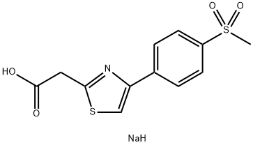 sodium 2-[4-(4-methanesulfonylphenyl)-1,3-thiazol-2-yl]acetate Structure