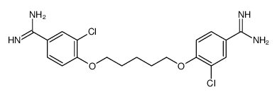 4-[5-(4-carbamimidoyl-2-chlorophenoxy)pentoxy]-3-chlorobenzenecarboximidamide Structure