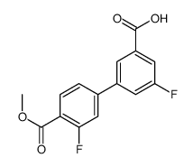 3-fluoro-5-(3-fluoro-4-methoxycarbonylphenyl)benzoic acid Structure