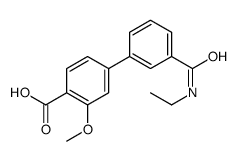 4-[3-(ethylcarbamoyl)phenyl]-2-methoxybenzoic acid结构式