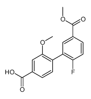 4-(2-fluoro-5-methoxycarbonylphenyl)-3-methoxybenzoic acid Structure