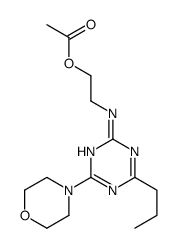 2-[(4-morpholin-4-yl-6-propyl-1,3,5-triazin-2-yl)amino]ethyl acetate Structure