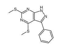 4,6-Bis(methylthio)-3-phenylpyrazolo<3,4-d>pyrimidine Structure