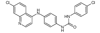 1-(4-chlorophenyl)-3-[4-[(7-chloroquinolin-4-yl)amino]phenyl]urea结构式
