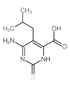 4-Pyrimidinecarboxylicacid, 6-amino-1,2-dihydro-5-(2-methylpropyl)-2-thioxo- structure
