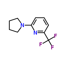 2-(1-Pyrrolidinyl)-6-(trifluoromethyl)pyridine Structure