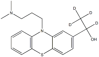 2-(1-Hydroxyethyl) Promazine-d4 Structure